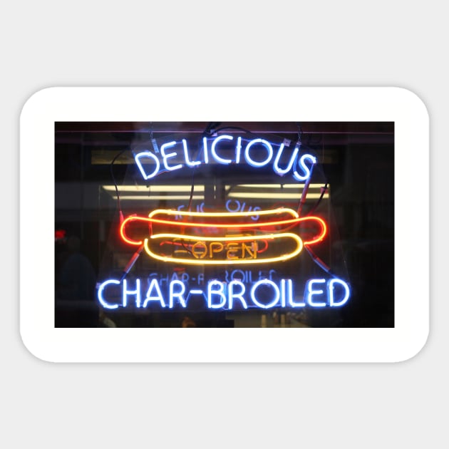 Hot dog neon Sticker by Rob Johnson Photography